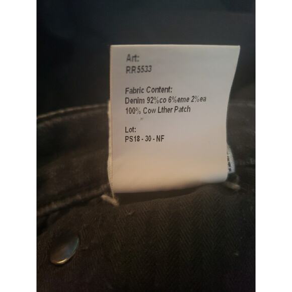 R13 Jenny Midrise Jeans Double Shredded Hem In Orion Black Sz 26 R13W0108-127 (B - Picture 8 of 9